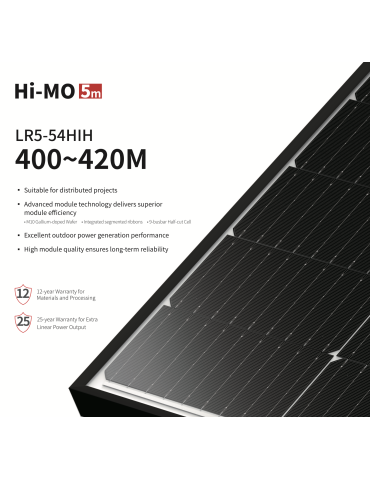 410W Longi Hi-Mo LR5-54HIH 400~420M Solarmodul