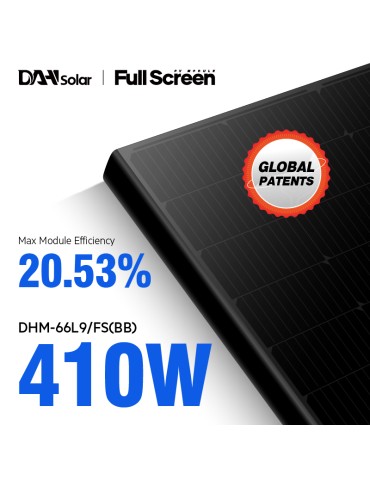 410W DAH Solar Pantalla Completa DHM-66L9/FS(BB) Módulo PV