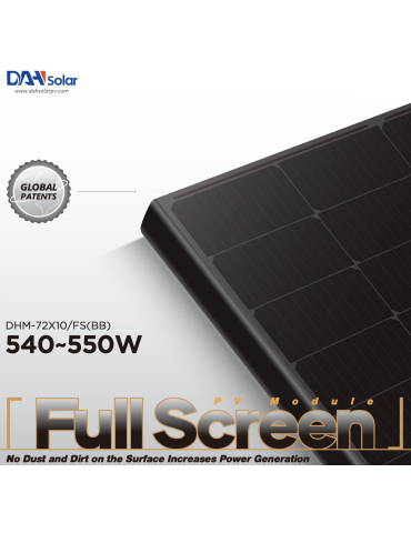 550W DAH Solar Full Screen DHM-72X10/FS(BB) PV Module